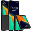 kwmobile Custodia Compatibile con Samsung Galaxy Z Flip7 - Cover Pelle Sintetica - Protezione Rigida 2X pz. - Copertina Antiurto Nero