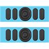 eMagTech 2 Set Piedini Per Pattini Per Mouse Compatibile Con Logi-tech G304/G305 Mouse da gioco Bordi curvi arrotondati Piedini di topo Accessori per mouse Spessore 0,7 mm Nero