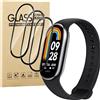 KUSINHOKA [3 Pezzi Pellicola Protettiva per Xiaomi Smart Band 8/Mi Band 8, [Anti-Graffio] Bordo Curvo 3D Proteggi Schermo, HD Ultra Flessibile Pellicola Protettiva Compatibile per Xiaomi Smart Band 8