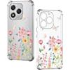 Nuxiady Cover per Honor 400 Lite 5G Sottile silicone TPU Trasparente Antiurto Case Fiore Disegni Antigraffio Bumper Cover per Honor 400 Lite 5G, Farfalla Floreale