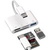 zoyuzan Adattatore USB C USB 3.0 Lettore Schede SD Micro SD 4 in 1 Hub Card Reader Caricatore per Apple Iphone 15 Ipad Macbook Air Compatibile con Samsung Docking Station OTG Multipresa Computer PC Accessori