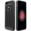 Verco Cover per Apple iPhone SE di 1° generazione, iPhone 5/5S, resistente e morbida, in silicone, colore: nero