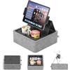 KDD Cuscino Porta Tablet, Supporto iPad Regolabile con Portabicchieri & Vassoio Portaoggetti da Letto, Grembo, Scrivania, Clip Girevole a 360° Compatibile con iPad Pro 12,9, Air, Mini, Telefono