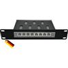 MECHONIX Telaio da incasso da 10 pollici per Netgear GS308EP & TP-Link TL-SG108PE, 8 porte PoE, armadio di rete da 10, prodotto in Germania