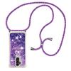 HongMan Custodia per Cellulare con Corda per Huawei Mate 20 Lite, Liquido Sabbie Mobili Bumper Case TPU Cover con Collana Practical Stylish/Necklace Cordoncino Cordino Case