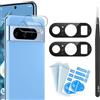 YHX-OU 2 Pezzi Fotocamera Lente Posteriore in Vetro di Ricambio per Google Pixel 8 PRO GC3VE G1MNW Lente Vetro Camera Posteriore con pinzette + 2 Pezzi Camera Vetro temperato