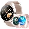 SGDDFIT Orologio da polso HD da 1,27 con funzione telefonica, orologio sportivo con chiamate Bluetooth, orologio fitness con monitor della frequenza cardiaca, contapassi, IP68, impermeabile, per iOS Android