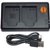 DSTE DE DSTE - Caricatore USB Dual compatibile con NP-BY1, NP-BK1, Panasonic VW-VBX090/HX-WA2/WA20, EN-EL11 LI-50B LI-90B DB-110, NP-150, alimentazione tramite cavo di ricarica micro USB a USB-A 2.0