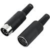 uxcell sourcingmap Coppia Nero DIN 7 pin femmina + maschio presa per Audio connettore AV