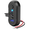 Hapytrip Presa USB 12V per camper a 3 porte, doppio PD 30W e caricatore da auto Quick Charge QC3.0 con spia blu e interruttore, pannello USB auto montare a parete, accessori di ricarica per imbarcazioni