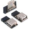 CY Adattatore 3 pz/set 9 Pin 10 Pin Scheda Madre Pannello Frontale Header Femmina a Singolo USB 2.0 Femmina Adattatore Verticale Angolato di 90 Gradi