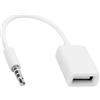 Yunir Spina Jack da 3,5 mm a Femmina USB, Cavo Adattatore convertitore Audio AUX 14 cm Cavo per Lettore CD, Computer, TV, Vari Tipi di Lettori, Telefono Cellulare, MP3, ECC