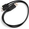 System-S Cavo a Y USB 2.0 tipo A splitter su 2 micro USB 39 cm cavo dati di ricarica