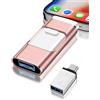Suoxiom Chiavetta USB per i-Phone da 256 GB, senza app needed, 4 in 1 per i-Pad/Android/PC, unità flash con backup plug and play per foto e video, trasmissione rapida (256 GB)