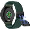 Niboow 22mm Nylon Cinturino per Huawei Watch GT 7/GT 7 Pro/GT 6 Pro(46mm) | per Garmin Venu 4/3 45mm/Forerunner 570 47mm/265/255 Music, Intrecciato Traspirante Nylon Magnetico 22mm Cinturini, Verde