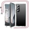 Fciaeytou Cover per Samsung Galaxy Z Fold 6 Cordoncino Collare Protezione Cerniera Z Fold 6 5G Trasparente Custodia Ultra Sottile Crystal Clear Foldable Case Antiurto Cover Portatile Regolabile Catena