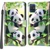 Haninsuze Cover per Samsung Galaxy A51 4G, Portafoglio PU Pelle, panda | Interno TPU Antiurto, Anti-Graffio, Fessura per Schede, Supporto Stand, Design Libro, Flip