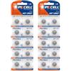 PKCELL Batteria orologi AG7/LR927/SR927W,batterie a bottone alcaline per orologi,giocattoli,confezione da 20,PKCELL