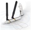 Bingfu Antenna WiFi Bibanda 2,4 GHz 5,8 GHz 8dBi RP-SMA Maschio + Cavo 20cm da Presa Micro Coassiale 0.3mm + Copertura Slot PCI per Scheda di Rete Wireless Mini PCI Express PCIE Router WiFi Laptop PC