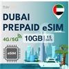 travSIM eSIM Duabi | 15 giorni - 10GB di dati | Dati ad alta velocità 5G/4G | Accesso illimitato a internet per Google, Facebook, Whatsapp, Instagram e altro ancora