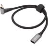 ciciglow Cavo da USB a USB C a 90 Gradi, PD100W Tipo C 3.1 Cavo di Ricarica Rapida da Maschio a Femmina 4K 60Hz 10 Gbps Cavo di Prolunga USB C Ad Angolo Retto per Steam Deck (50 cm)