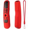 Hi Color Custodia in silicone compatibile con telecomando LG Magic AN-MR21GA MR22GA MR23GN, custodia in silicone per telecomando LG Smart TV con cordino (rosso)