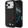 CG MOBILE BMW M Carbon Tricolor Line, compatibile con MagSafe Cover per iPhone 17 Pro (Nero)