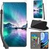 PHINIENLAND Cover per Xiaomi Redmi Note 9 4G / Redmi 9T Case PU Pelle Custodia [Kickstand] [Chiusura magnetica] [Slot per Schede], Portafoglio Flip Custodia per Redmi 9 Power,Aurora