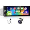 podofo Carplay Autoradio 1 Din 2G+64G, Podofo 6,86 pollici Touch Screen Car Player con DAB+, BT/FM/RDS/Navi/Controllo al volante/WIFI, Android Radio per auto
