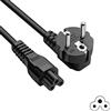 FSKE® Cavo di alimentazione IEC 320 C5 per PC, Tripolare Trifoglio Mickey Mouse AC Cavo,10A 250V Schuko CEE7 a C5 Cavi Per Caricabatterie portatile, Scanner, Stampanti E Monitor TV LED, 1.5m