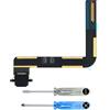 MMOBIEL Connettore Dock Compatibile con iPad 7 2019/8 2020 - Presa di Ricarica Cavo Flessibile - Audio Jack/Microfono/Antenna di Ricambio - incl. Cacciaviti - Grigio