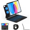 SOPPY Magic Keyboard Case per iPad 11a generazione (2025) 11, iPad 10a generazione (2022) 11, custodia magnetica galleggiante con trackpad, retroilluminazione a 7 colori, display LCD della batteria