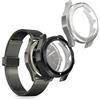 kwmobile Set 2x Custodia Smartwatch Compatibile con Xiaomi Watch S4 Sport Cover - Case Silicone Protezione Orologio Fitness nero/argento