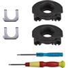 Adhiper WH-1000XM4 - Cerniera girevole + serratura a forma di U in metallo per casco WH-1000XM4, parti di ricambio, accessori per cerniera rotanti (nero)