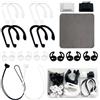 SHUIYUE 14 Paia Antiscivolo Accessori Auricolari, In Silicone Anti-Perdita Per Sport Ganci Auricolaricompatibili Panno per la pulizia