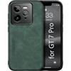 Kepuch Silklike Cover per Realme GT 7 Pro - Custodia Case Piastra Metallica Incorporata - Verde
