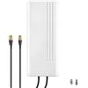 Greatzer Antenna Esterna 5G 22dBi, 600-6000MHz Direzionale 4G LTE Doppia polarizzazione Antenna wifi 4G LTE Esterna WiFi Antenna MIMO SMA / 2 x TS9, per Router 4G 5G, 2 x Cavo 10m a Bassa Perdita