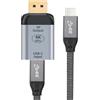 chenyang USB C to Displayport Converter USB 3.1 Type C Source to Displayport DP Sink HDTV Adapter 4K 60hz 1080P with 10Gbps 100W PD Fast Charge 5A Cable