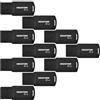 Gigastone Chiavetta USB 32 GB Set da 10, V70 USB 2.0 Memorizzazione dei dati Serie, design portachiavi, compatibile con interfaccia USB 2.0