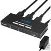 Suceem HDMI Switch 1 in 2 Out 4K@60Hz, 1x2 HDMI Splitter con Adattatore di Potenza, Supporto EDID Dolby Audio 3D HDCP per PS4 PS5 Fire Stick HDTV