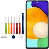 Vvsialeek [con telaio] Schermo di ricambio TFT LCD touch screen in vetro assembly per Galaxy A52 4G SM-A525F con strumenti di riparazione tecnica Kit-No impronta digitale