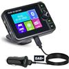 Fuluku DAB Adattatore per Autoradio 2.4'' LCD Portatile DAB + Autoradio Adattatore con FM Trasmettitore Audio/Bluetooth Vivavoce/Bluetooth Musica/AUX In&Out/Supporto TF Card