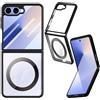 RollinCase Cover Magnetica Opaca per Samsung Galaxy Z Flip 7 2025 Compatibile con MagSafe, [Antiurto Antigraffio] Custodia Posteriore Glassata Traslucida, Anti-Impronte, Nero