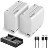 VILTROX 2-Pack NP-F970 Batteria di ricambio Batteria e Smart LED Caricatore doppio USB-C compatibile con Sony NP-F970 F960 F950 F770 F750 F570 F550 per Godox VILTROX Neewer Videocamera/Monitor/Camera