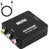 cxxtkcxxlc Convertitore RCA to HDMI, Adattatore AV a HDMI 1080P/720P, Mini Convertitore Video e Audio Composito, Con USB Cavo per Compatibile con Wii, PS2, Xbox, Gamecube, Lettore DVD e TV Adattatore HDMI