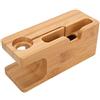 Pssopp Stazione di Ricarica in Bambù Stazione di Ricarica in Legno Docking Station da Tavolo Organizer per Cellulare Smart Watch Tablet Cavi di Ricarica
