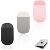 Gosknor 3 custodie universali adesive per mouse, riutilizzabili, con supporto per mouse, sottili, per mouse wireless, per computer portatili, ufficio, lavoratori