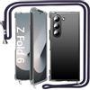 Fciaeytou Cover per Samsung Galaxy Z Fold 6 Cordoncino Collare Protezione Cerniera Z Fold 6 5G Trasparente Custodia Ultra Sottile Crystal Clear Foldable Case Antiurto Cover Portatile Regolabile Catena