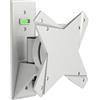 RICOO Supporto monitor muro S1511 Girevole Inclinabile Schermo PC 13-29 (33-74 cm) Staffa monitor universale LED/LCD/Curvo VESA 100 x 100
