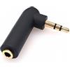 JZK 3,5 mm a 90 gradi adattatore jack ad angolo retto, convertitore stereo audio TRS a 3 poli placcato in oro da maschio a femmina, estensore audio per cuffie AUX